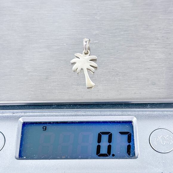 Vintage Sterling Silver 925 Palm Tree Charm Pendant - Picture 7 of 7
